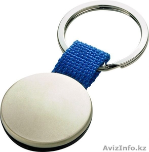 Брелок металлический круглый (синий) #1375037