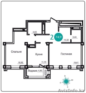 2-х  ЖК Алтын Арна  #1377274