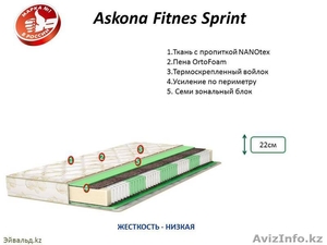 Ортопедический матрас “Askona Fitness Sprint” 200х160,  92200тг. #1326359