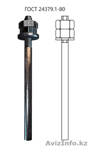  Болты фундаментные прямые ГОСТ 24379.1-80 #1444228