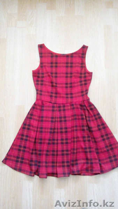 Платье без рукавов в красную клетку #1468726