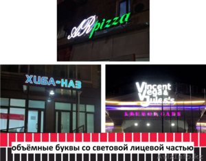 Объёмные буквы – световой лицевик (изготовление,  монтаж). #1486785