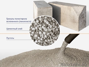 Полистирол бетонные блоки стоимость одного блока 410 тг. #1492724