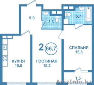 Байтурсынова/Аманжолова продам квартиру #1494017