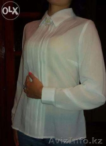 Белые офисные  блузки #1508029