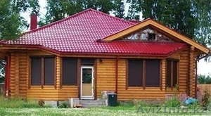 Бани,  дома , беседки из сруба зимней рубки #1227028