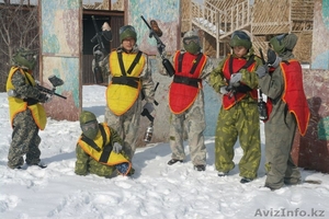 Пейнтбол в Алматы в  клубе Скорпион Зимой #1523040