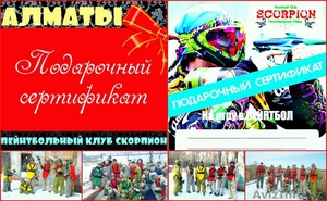 На 23 февраля подарок,  сертификат в пейнтбол Алматы #1526078