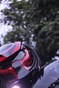 Шлем Хищник (Predator) Оригинал. Аэрография красная в Алматы. #1533870