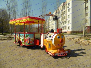 Fg9c R-KIDS: Электрический безрельсовый паровозик аттракцион для парка. KAP-103 #1553317