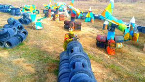 Пейнтбол в Алматы,  Пейнтбольный клуб Скорпион,  игровая карта Аэродром #1573803