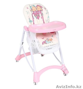 Стульчик для кормления COROL S1 Овечки (розовый+белый) #1584939