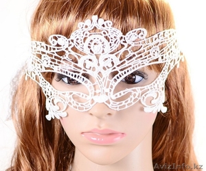 Белая маска,  ажурная, кружевная #1592523