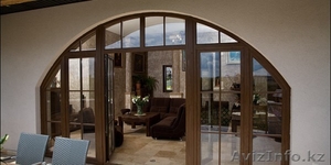 Дерево-алюминиевые окна из Сосны _ Астана #1598853