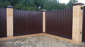 Устройство забора из профлиста #1606313