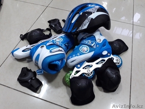 Детские роликовые коньки 34-37 размер/Для девочек и мальчиков/Подарок/ #1624116