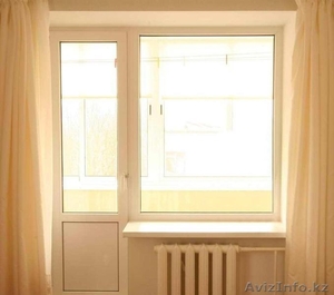 Пластиковые окна.Балконный блок с глухим окном. (кирпичный дом) #1636189