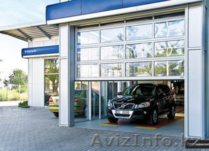 Панорамные секционные ворота с ручным управлением #1636660