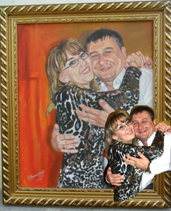 Свадебный портрет по фото ручной работы за доступную цену. #1644827