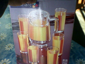 Продается новый графин и 6 стаканов. Luminarc #1647289