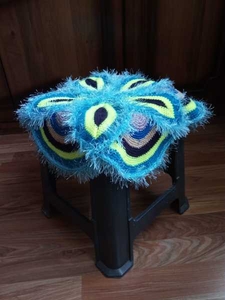 накидки на стулья и табуреты вязаные крючком #1647154