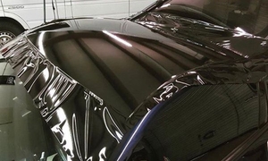 Плёнка под панораму глянец чёрная,  специально для крыши авто #1661883