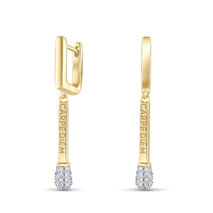 Серебряные серьги «Спичка»  #1672145