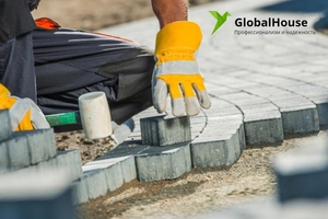 Строительная компания ТОО «GlobalHouse» производит работы по укладке брусчатки #1680953