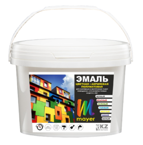 Эмаль акриловая Mayer полуматовая белая #1701865