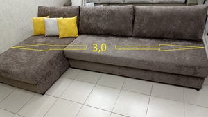 Угловой модульный диван-кровать Konsul УБП,  Три пружинных спальных места. #1716024