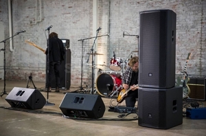 Большие музыкальные колонки с микшером и микрофонами,  супер звук #1741822