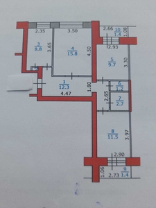 Продам 3 комнатную квартиру улучшенной планировки  #1745097