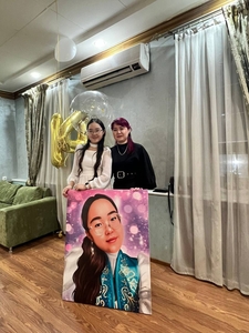 Арт портрет по фото на холсте. Арт картина на заказ #1745060