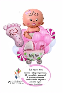 воздушные шары на выписку из роддома для девочки #1507864