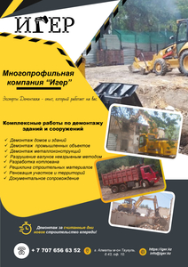 Демонтаж,  Разрушение с вывозом мусора. #1747119